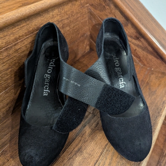 Pedro Garcia Mary Jane Black Suede Heels Eu Size 40 Approx 9-9.5 US - Picture 9 of 16